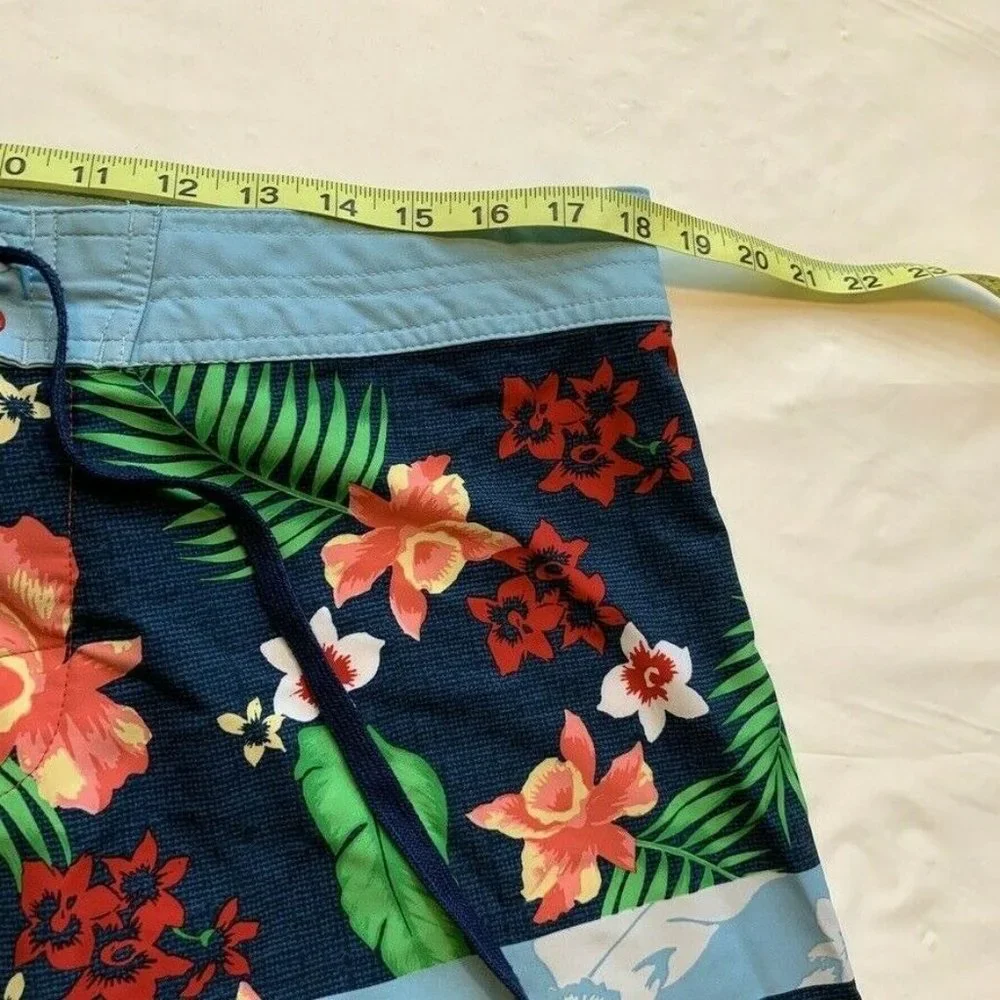 Burnside Board Shorts Swim Trunks Mens 36‎ Hawaiian Tropical Beach Colorful